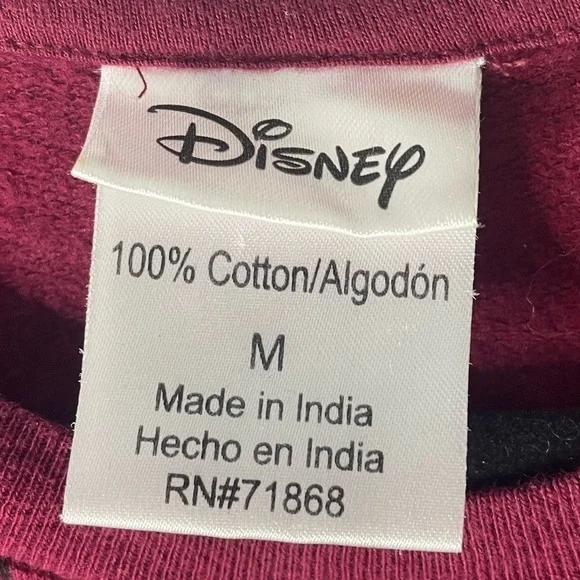 𝅺DISNEY Hakuna Matata Grpahic Long Sleeve T-Shirt - M - Maroon - Picture 4 of 5